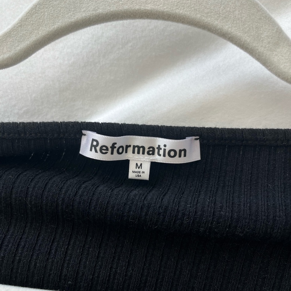 Reformation Black Long Sleeve Dress - Picture 5 of 5